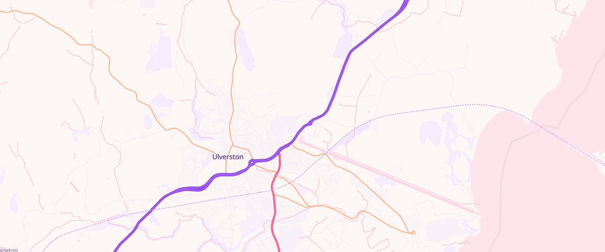 Map showing the location of Shell Co-Op Ulverston