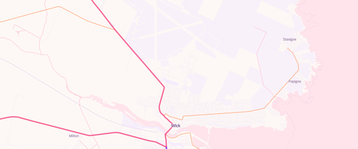 Map showing the location of Wick Superstore - Petrol Filling Station