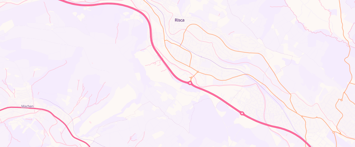 Map showing the location of Risca Extra Petrol Filling