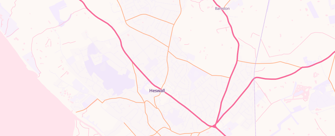 Map showing Vernons Garage, Wirral