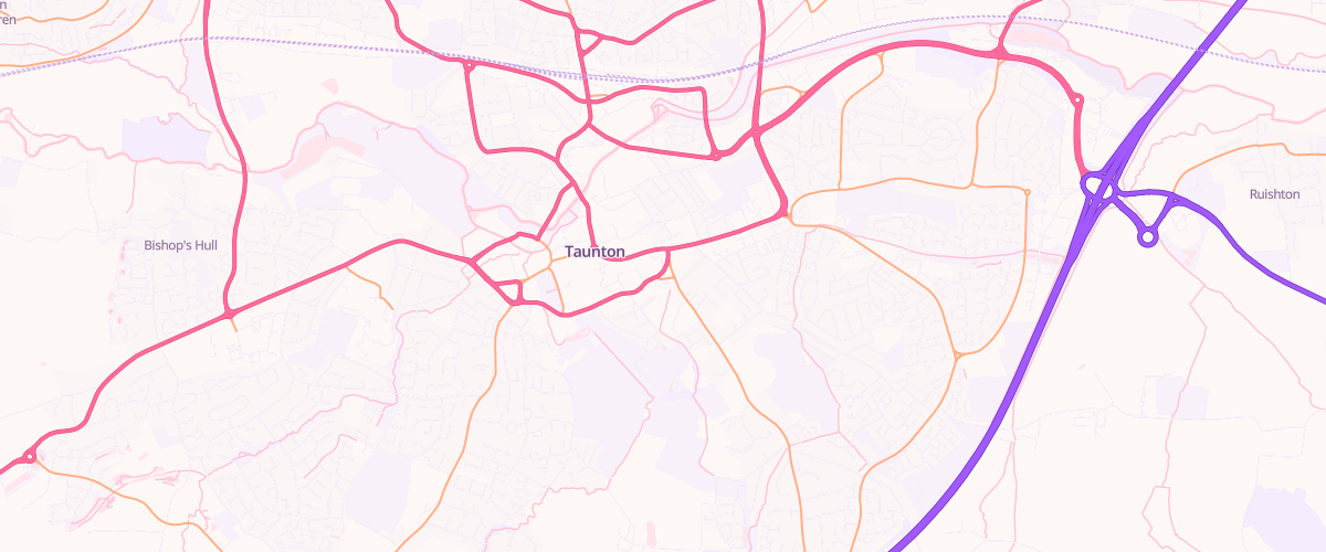 Map showing the location of Sainsburys Taunton