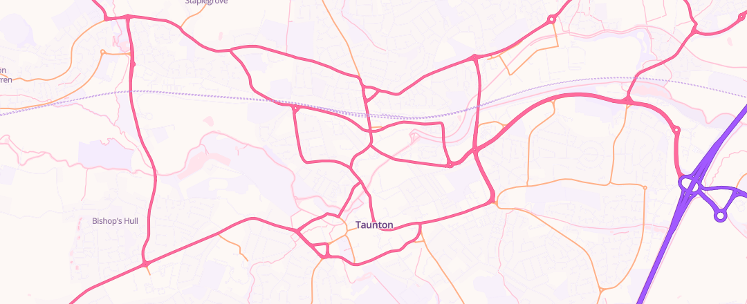 Map showing Kwik Fit, Taunton