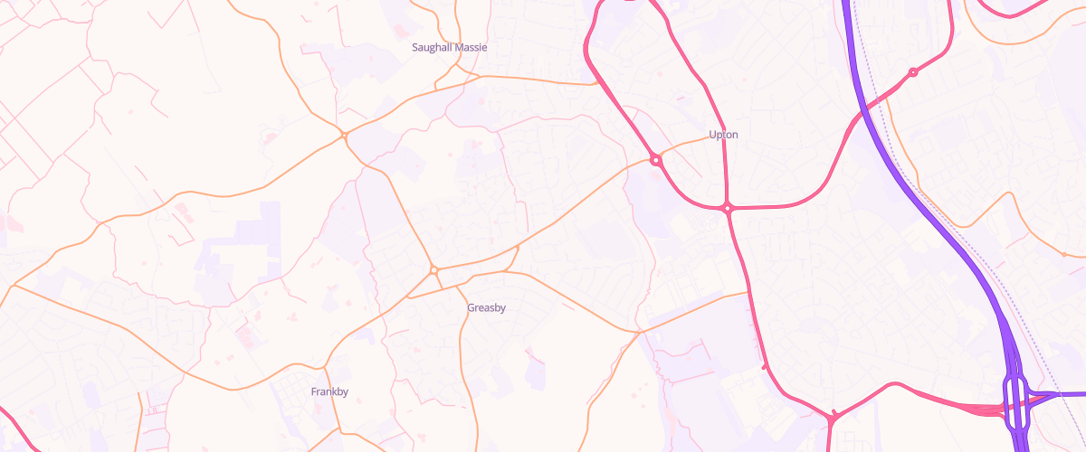 Map showing the location of Mfg Greasby
