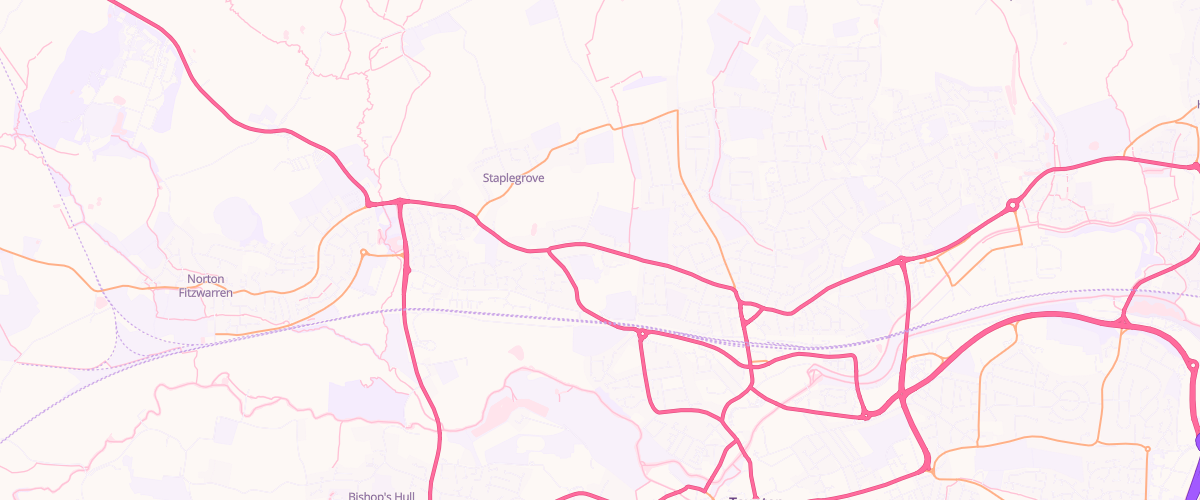 Map showing the location of Greenway Road Service Station