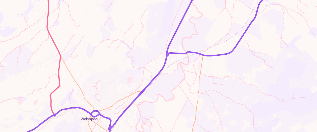 Map showing the location of Rontec Welshpool