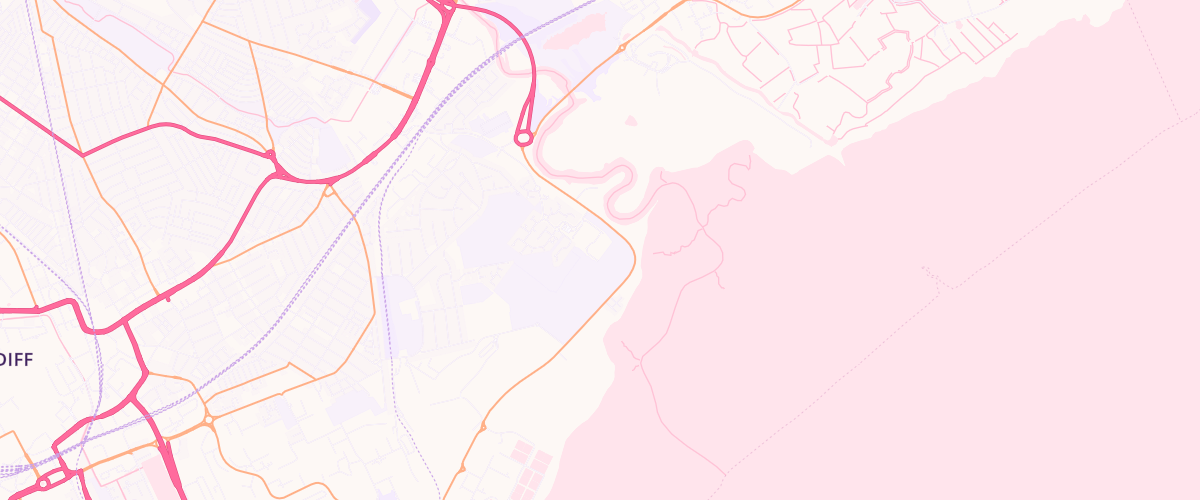 Map showing the location of Cardiff Pengam Extra Petrol