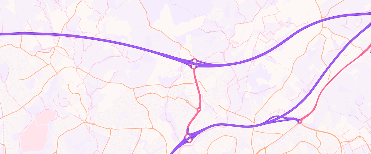 Map showing the location of Welcome Break Cardiff