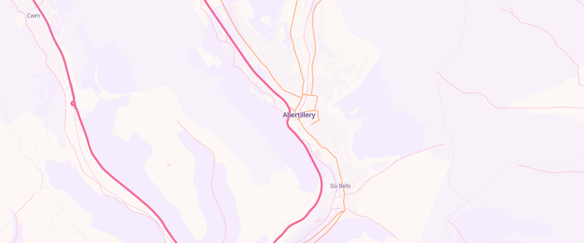 Map showing the location of Abertillery Superstore Petrol Filling