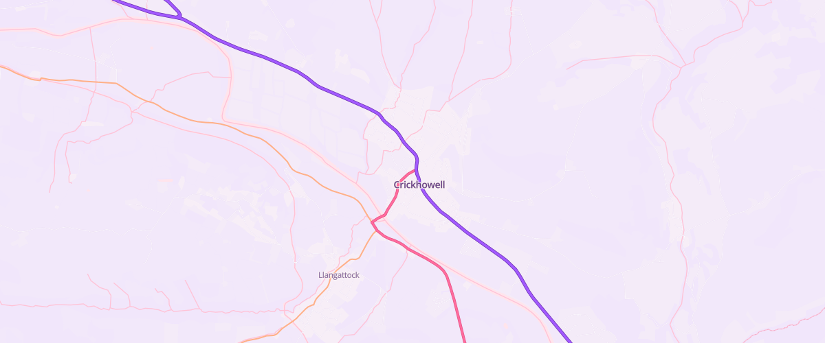 Map showing the location of Asda Crickhowell Express Petrol