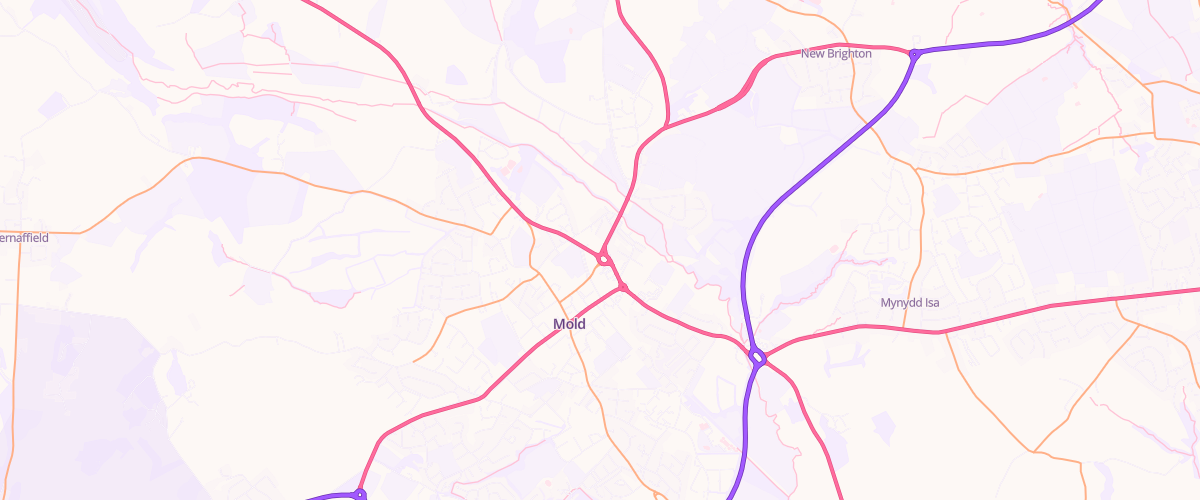 Map showing the location of Eg Mold Pfs