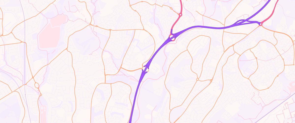 Map showing the location of Pentwyn Service Station