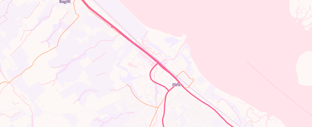 Map showing A1 Motorcycles, Flint