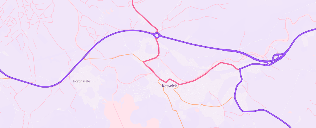 Map showing High Hill Automotive, Keswick