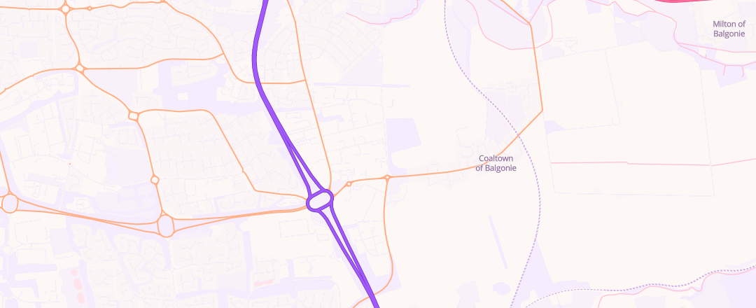 Map showing Arnold Clark, Glenrothes