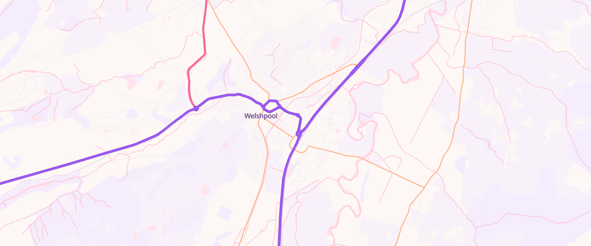 Map showing the location of Welshpool Superstore Petrol Filling