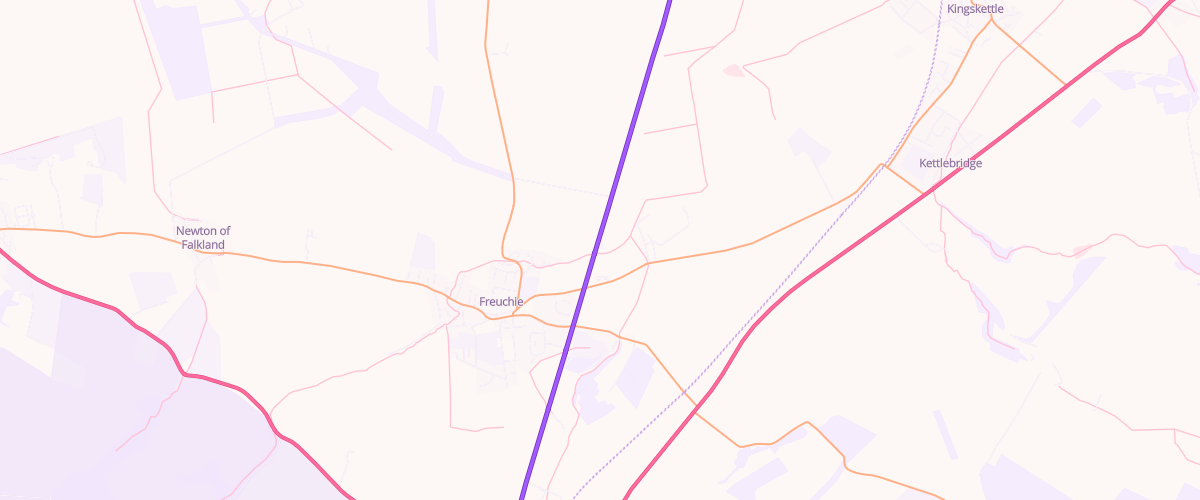 Map showing the location of Karan Bridgend Service Station