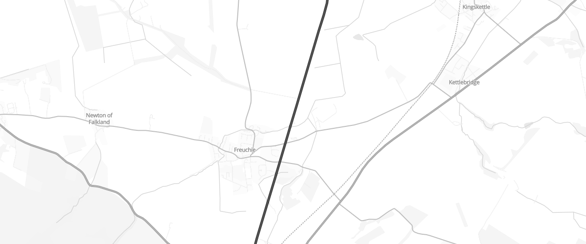 Map showing the location of Karan Bridgend Service Station