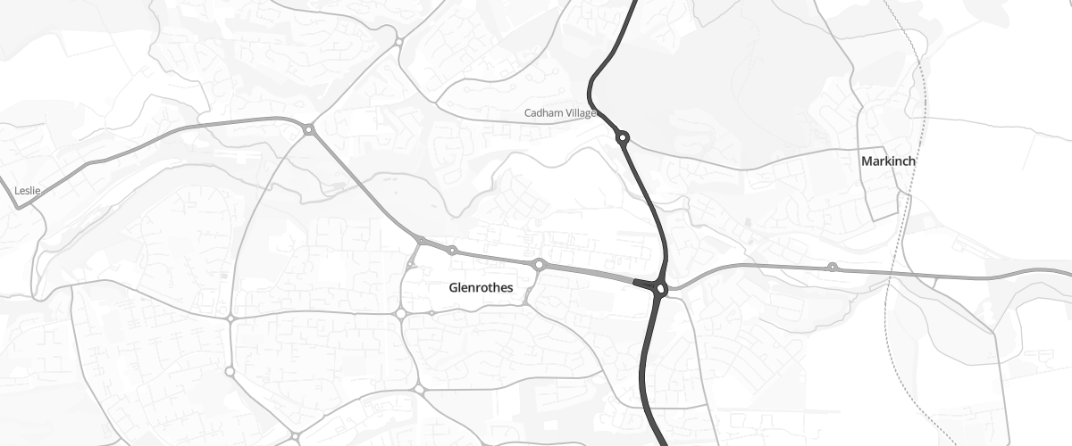 Map showing the location of Asda Glenrothes Superstore