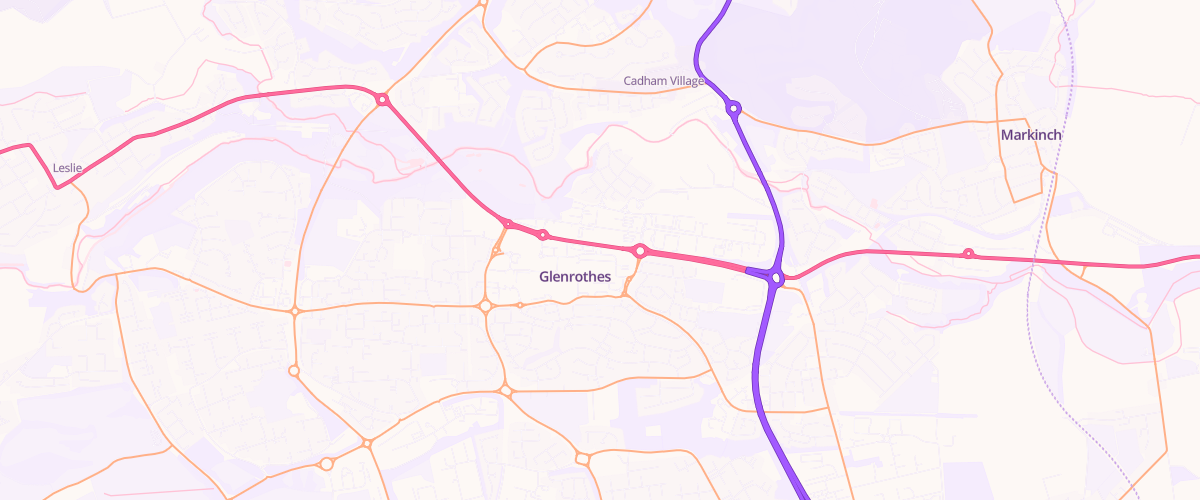 Map showing the location of Leslie Road Service Station