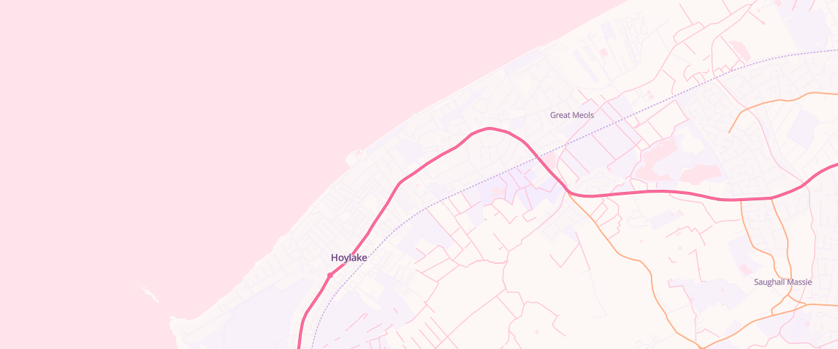 Map showing the location of Rontec Hoylake