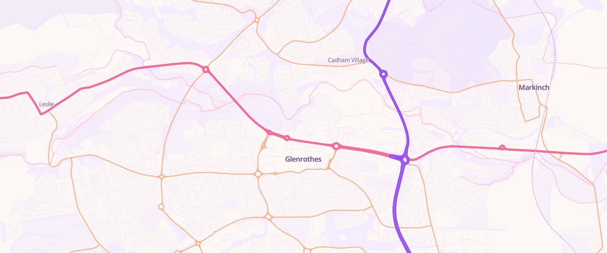 Map showing the location of Asda Glenrothes Superstore