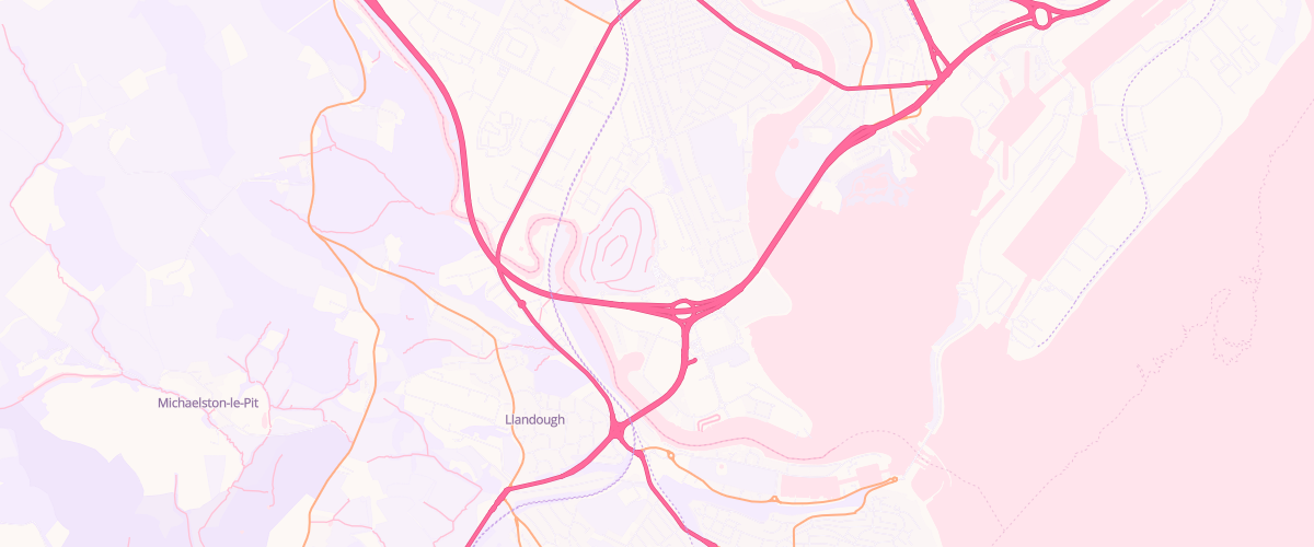Map showing the location of Asda Cardiff Bay Superstore
