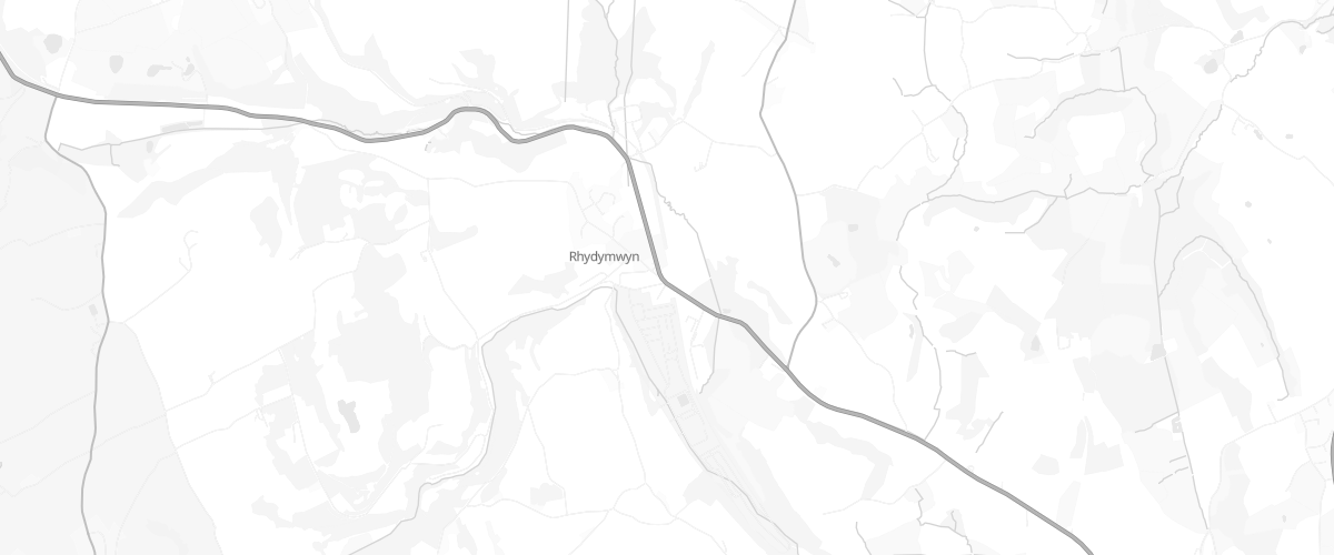 Map showing the location of Rhydymwyn Service Station