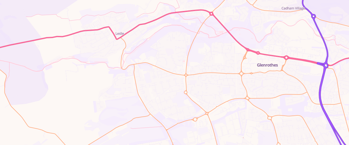 Map showing the location of Asda South Parks Express