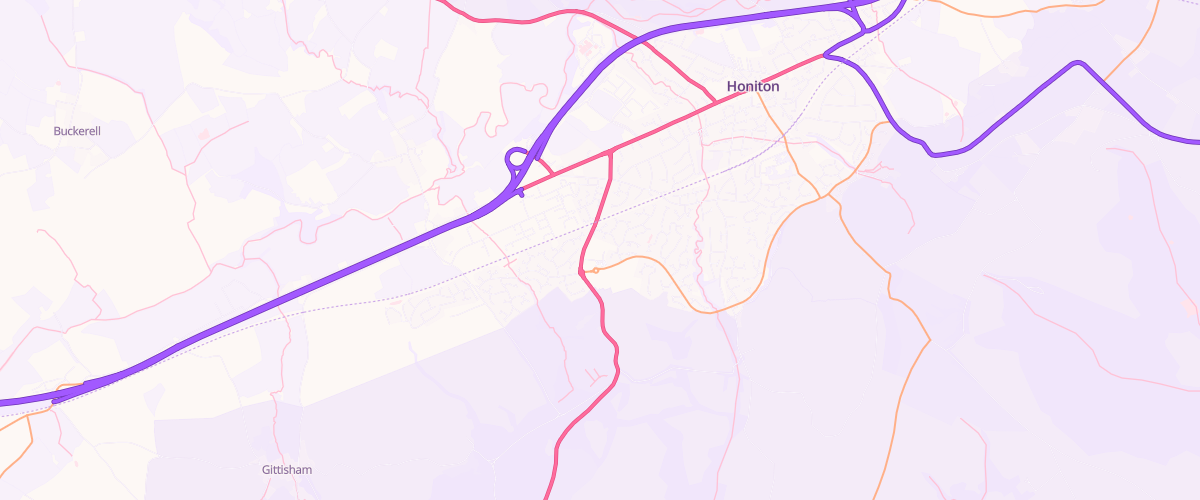 Map showing the location of Honiton Superstore Petrol Filling