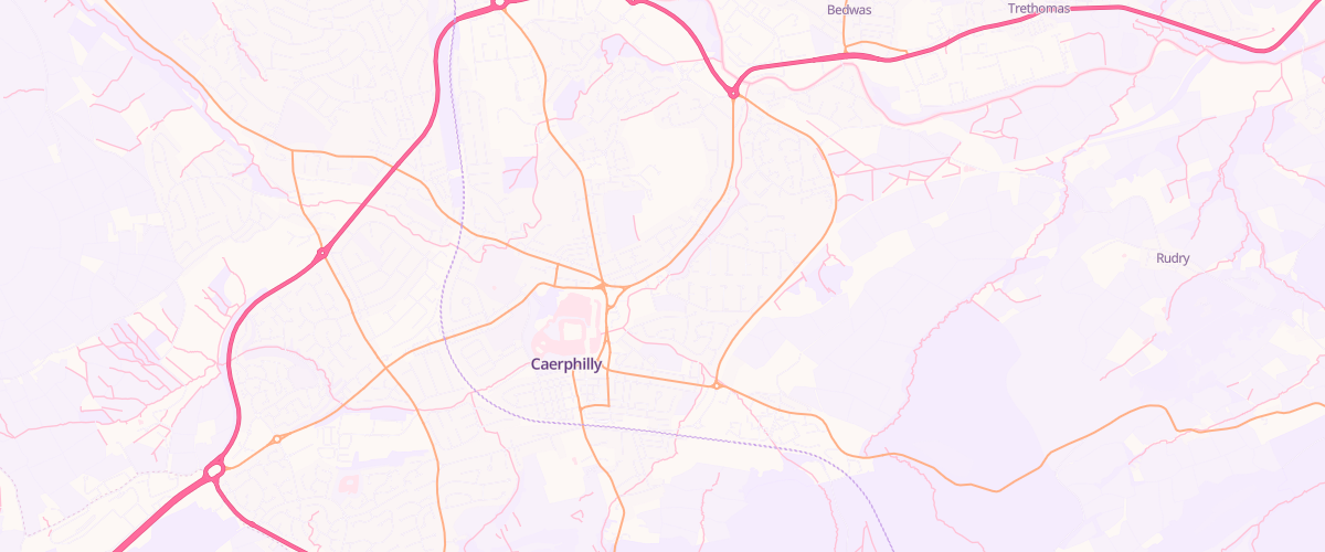 Map showing the location of Mfg Morrisons Caerphilly