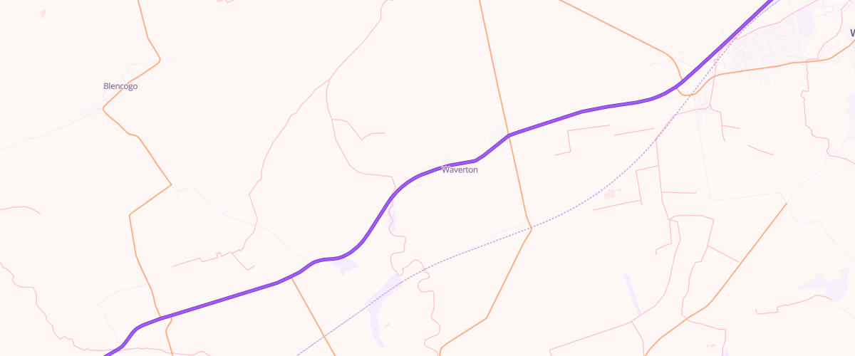 Map showing the location of Coppins Garage