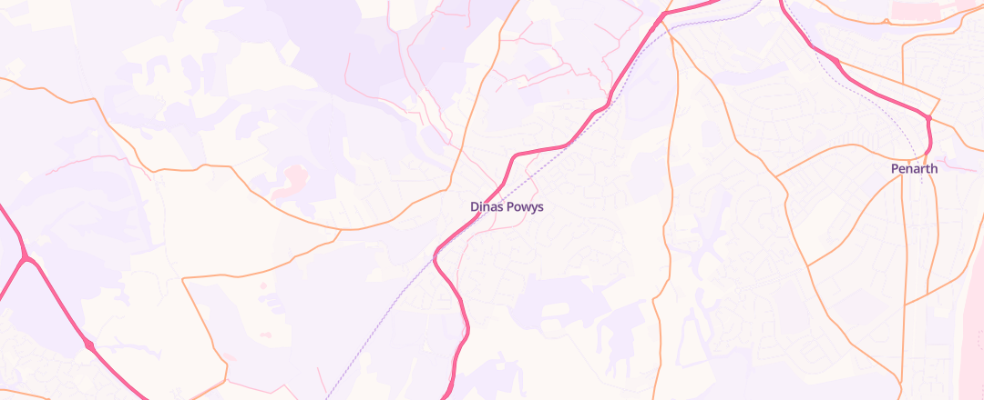 Map showing Andrew Wilsons Motors, Dinas Powis