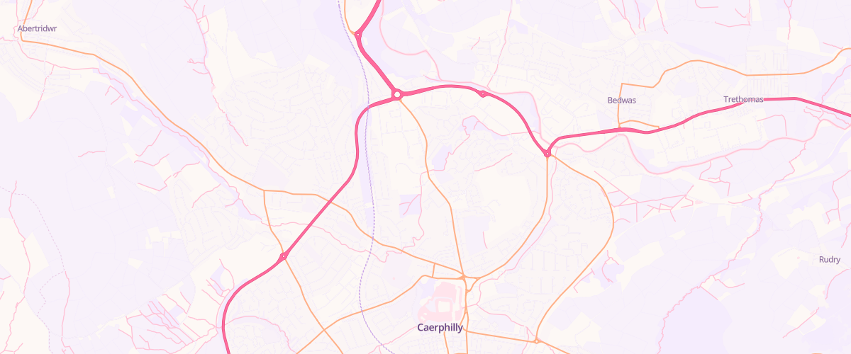 Map showing the location of Asda Caerphilly Superstore