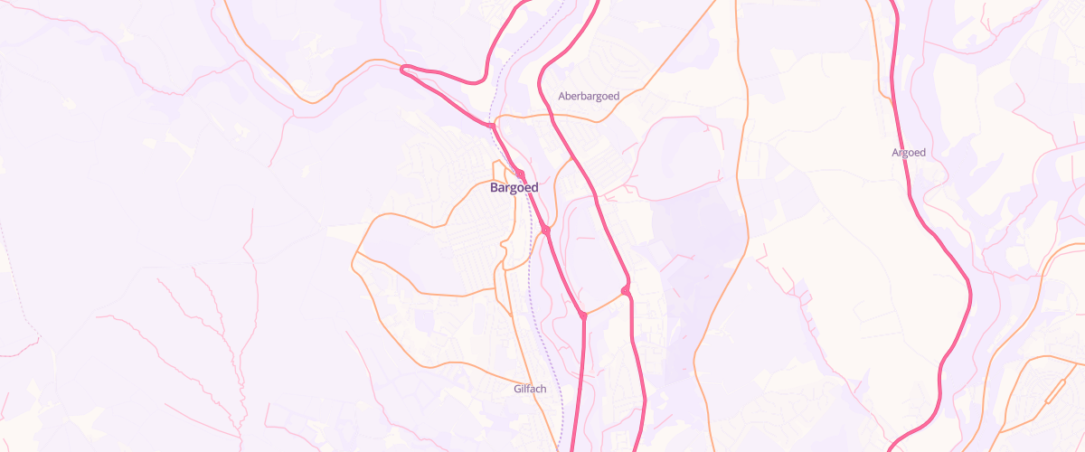 Map showing the location of Mfg Morrisons Bargoed