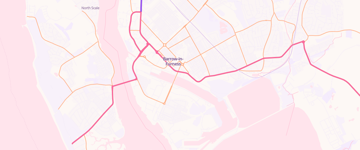 Map showing the location of Mfg Morrisons Barrow In