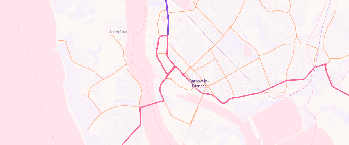 Map showing the location of Barrow-In-Furness Extra Petrol Filling