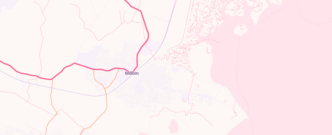 Map showing W Milligan & Sons, Millom