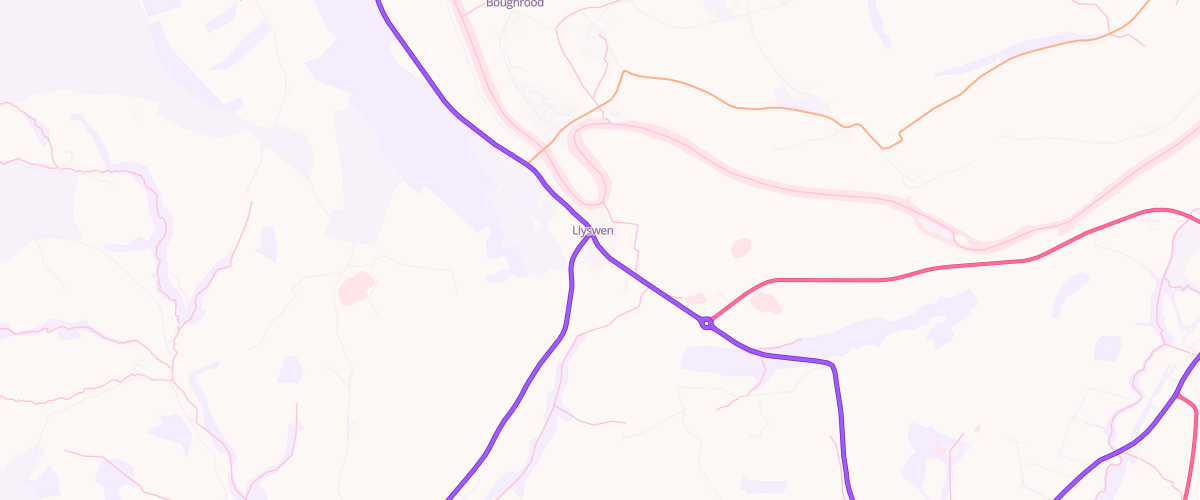 Map showing the location of Asda Wye Garage Express