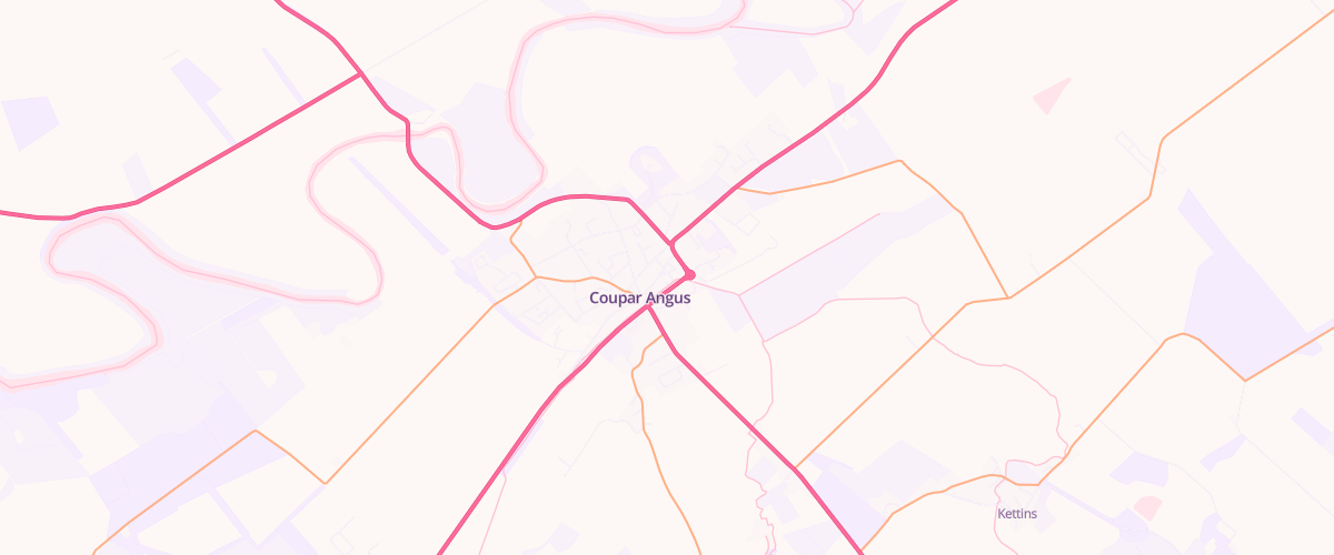 Map showing the location of Coupar Angus Forecourt