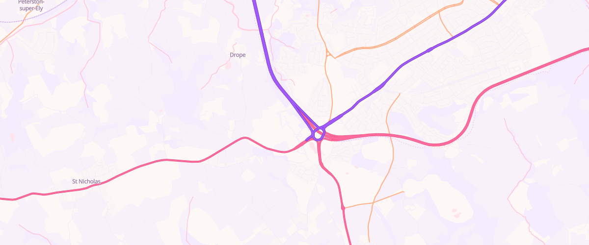 Map showing the location of Culverhouse Cross Extra Petrol