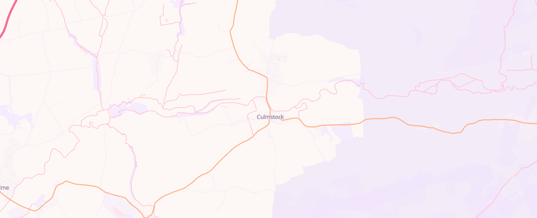 Map showing Culmstock Garage, Cullompton