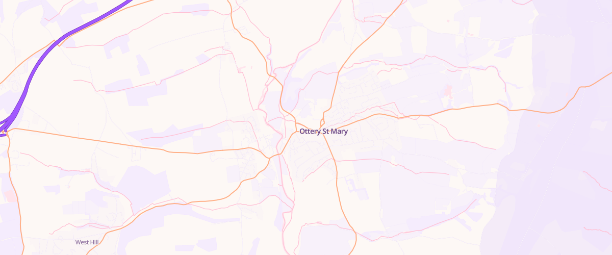 Map showing the location of Mfg Ottery St Mary