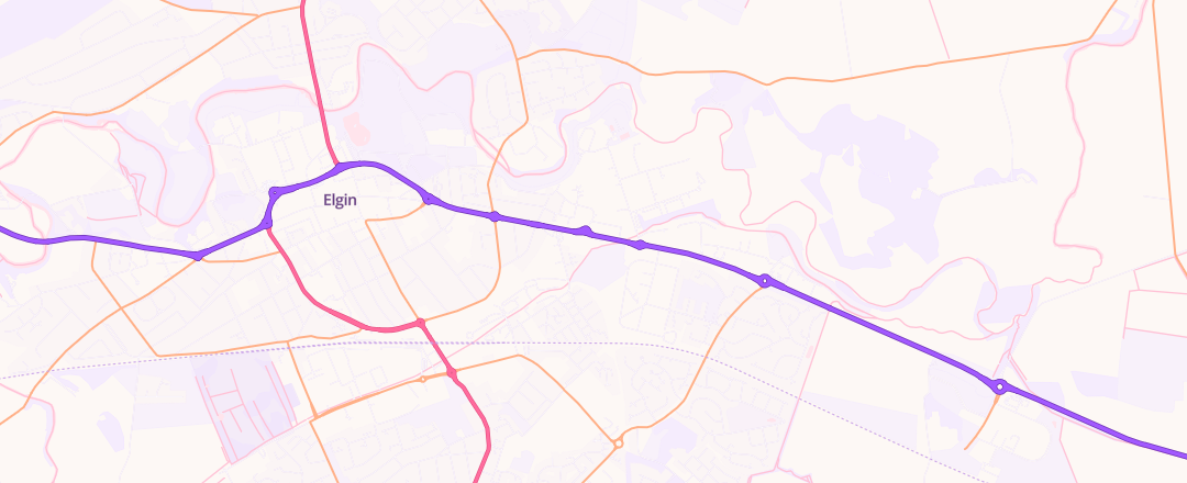 Map showing Park's Ford Elgin, Elgin