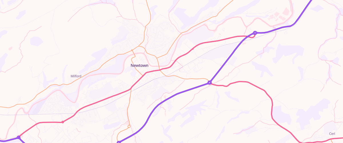 Map showing the location of Newtown Superstore Petrol Filling