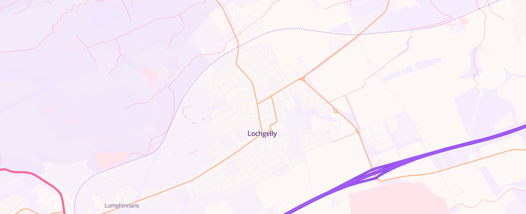 Map showing Wilsons Vehicle Services, Lochgelly