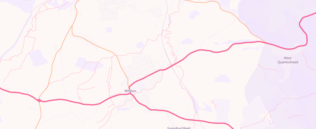 Map showing Wickens Transport, Taunton