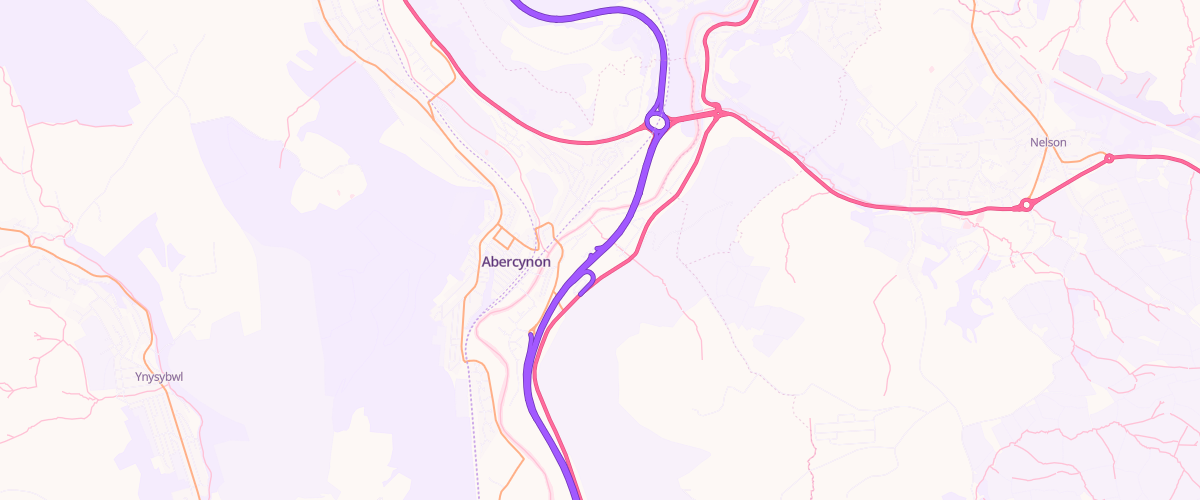 Map showing the location of Mfg Abercynon