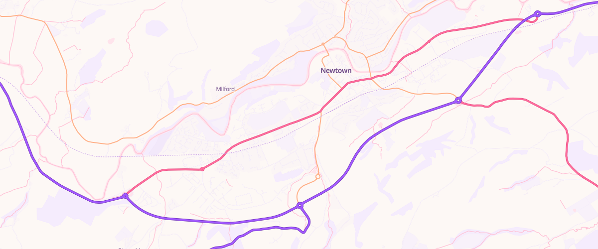 Map showing the location of Ascona Newtown Service Station