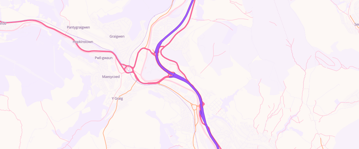 Map showing the location of Sainsburys Pontypridd