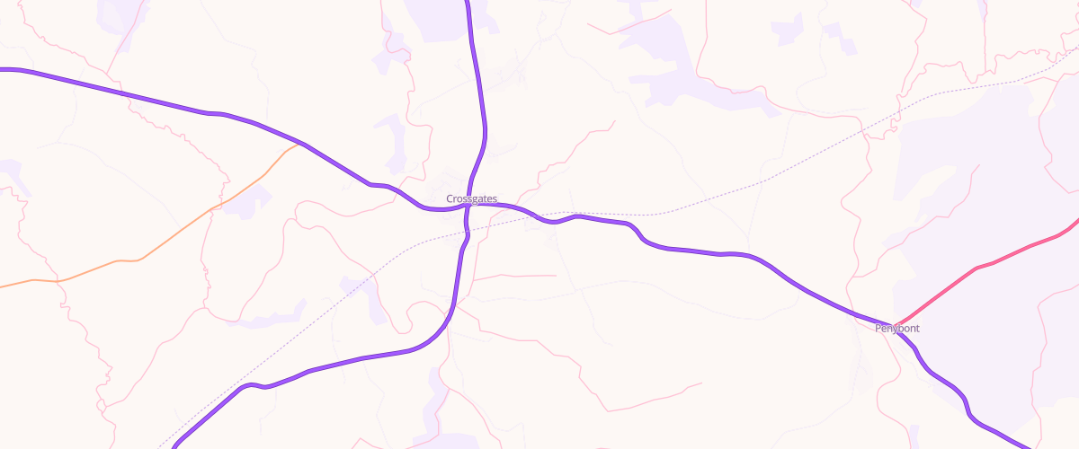 Map showing the location of Ascona Crossgates Service Station